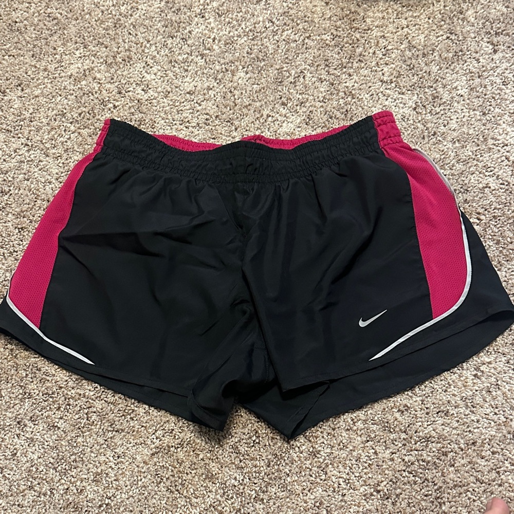 Women's Black and Pink NikeAthletic Shorts